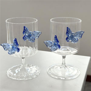 Copas de Vino Personalizadas a Mano, Copas de Cóctel Transparentes, Copa de Vino con <span class=keywords><strong>Mariposa</strong></span> 3D - Product Image 6