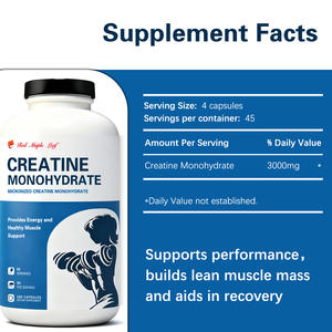 高濃度クレアチン一水和物ハードカプセル - 筋肉増強と持久力のためのスポーツ栄養、NSF認証、GMPバルク供給 - Product Image 3