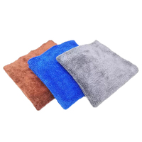 Serviettes en microfibre sans bords 550 g/m² pour séchage, lavage, détaillage, polissage de voitures, avec chiffon en microfibre ultra-doux sans bords