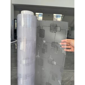 Rollo de Vinilo PVC con Patrón Geométrico, Lámina Flexible Mate Esmerilada para Protección de Superficies, Ancho Personalizado - Product Image 1