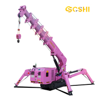 Mini-grue araignée de 3 tonnes avec flèche télescopique hydraulique et télécommande CE EPA Euro 5 pour levage dans les espaces étroits
