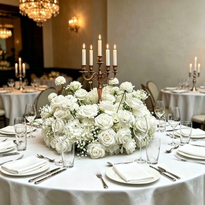 High Quality Modern Style <b>Artificial</b> Silk Flower Wreath Wedding Centerpiece and Party Decoration Supply - Product Image 1