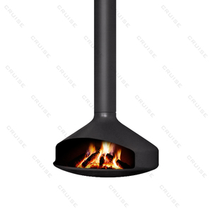 CRUISE Chimenea de madera colgante de 700mm Montado en el techo Truefire Estufa de vapor 3D Núcleo Moderno Quema de madera/Vapores electrónicos/Acohol - Product Image 1
