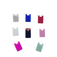 Support de téléphone carré DAM avec porte-monnaie et emplacement pour cartes, ventouse multicolore pour tableau de bord de voiture, matériau PP