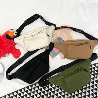 2022 Retro-Stil einfarbige Hüft tasche für Männer und Frauen Student Sling Handtaschen Mode Leinwand Herren Taschen Brust Schulter