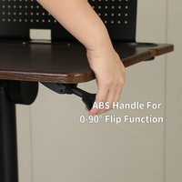 Ada Design moderne en métal debout Flipper bureau pneumatique hauteur réglable Table de formation avec roues salle à manger utilisation de bureau à domicile