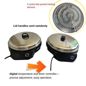 Máquina para Hacer Injera Digital con Control de Temperatura, Placa Antiadherente de Alta Eficiencia para Hotel, Teff, Enjera, Canjeero, <span class=keywords><strong>Megogo</strong></span> - Product Image 5