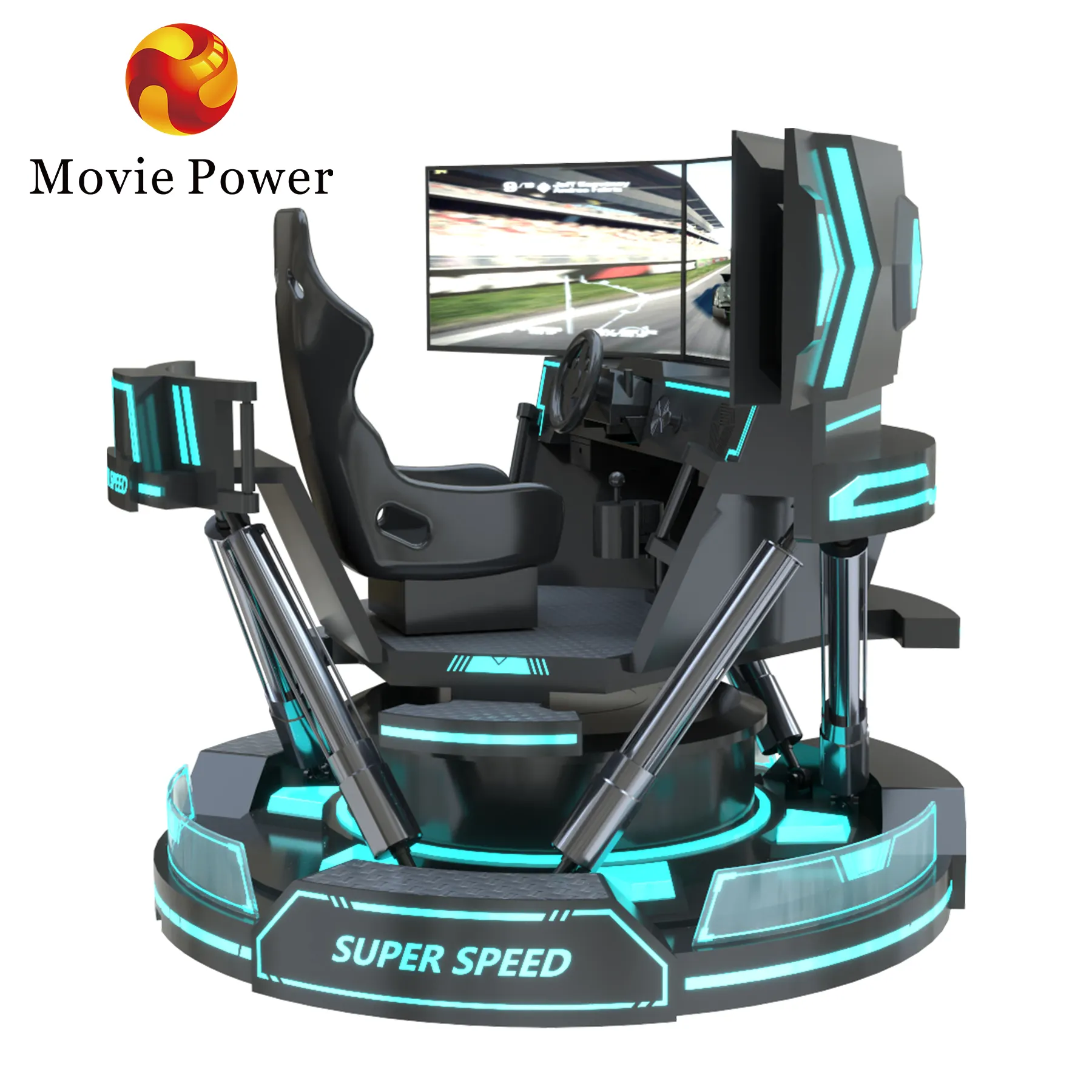 Indoor Amusement Park Virtual Reality Driving Car 6 Dof 3 Screen Car 9D Vr Racing Game Machine
