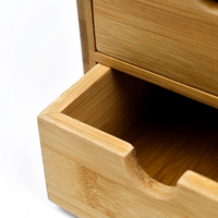 Caja de almacenamiento de escritorio de madera de alta calidad WDF, carpetas de archivos colgantes, organizador de cartera de documentos, organizador de escritorio de bambú para escritorio