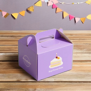 Customized <strong>Cake</strong> <strong>Box</strong> <strong>Cake</strong> Packaging Container Food <strong>Paper</strong> <strong>Box</strong> Slice <strong>Cake</strong> <strong>Box</strong> with Handle and PVC Window - Product Image 4
