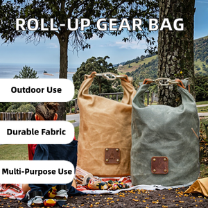 Customizable Canvas Roll-Up Storage <b>Bag</b> Camping Hiking Climbing Multi-Purpose Food EDC Gadget Storage <b>Kit</b> 3L Portable Tour All - Product Image 2