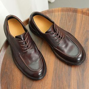 Nouvelles Chaussures Oxford en Cuir pour Hommes Brookes, Fabriquées à la Main en Cuir de Vachette Pleine Fleur, Idéales pour Tenues Formelles et Professionnelles - Product Image 5