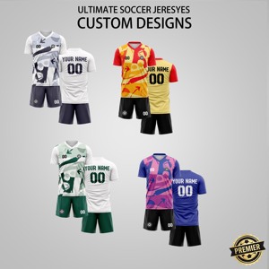 Groothandel Unisex Voetbaltenues 2025 2026 Op Maat Ontworpen Hoge Kwaliteit 100% Polyester Ademend Snel Droogend - Product Image 2