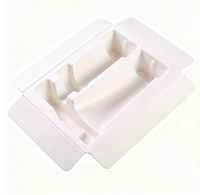 Plateau intérieur en pulpe moulée sur mesure, support en pulpe de papier blanc pour emballage de boîtes cadeaux, idéal pour contenir des tubes cosmétiques et des articles cylindriques