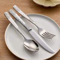 Ensemble de couverts en acier inoxydable 304 de qualité supérieure pour hôtel, restaurant, mariage, passe au lave-vaisselle, couteau, cuillère, fourchette