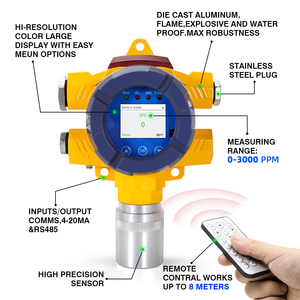 Détecteur de fuite de gaz nocif Bosean <span class=keywords><strong>SF6</strong></span> 0-3000 ppm-1, détecteur de gaz fixe industriel, instruments de surveillance des gaz, contrôle - Product Image 2