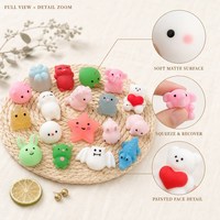 Jouet Squishy TPR Mochi Animal, Doux et Mignon, Anti-Stress, Balle à Presser, Styles Aléatoires, Cadeau de Fête pour Adolescents et Adultes, Vente en Gros