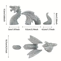 Statue de jardin en résine de dragon à effet pierre gothique - Détail d'échelle complexe, parfait pour la terrasse, le chemin et l'ornement de jardin sur le thème fantastique