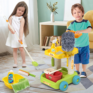 Grechi H354 Nouveau Kit <span class=keywords><strong>de</strong></span> Nettoyage Éducatif Détachable pour Enfants, 23 Pièces, en Plastique Écologique Non Toxique, Unisexe, à partir <span class=keywords><strong>de</strong></span> 3 Ans, <span class=keywords><strong>Jouet</strong></span> pour la Coordination Main-Oeil - Product Image 2