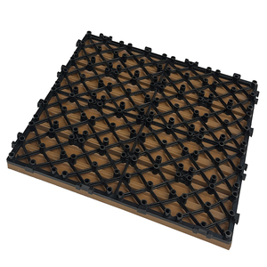 Dalles <span class=keywords><strong>de</strong></span> terrasse en WPC à emboîtement DIY 300x300mm pour revêtement <span class=keywords><strong>de</strong></span> sol extérieur - Product Image 5