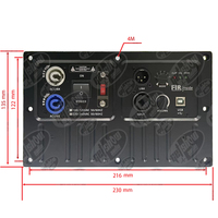 Module d'amplificateur 2 voies Getshow FIR810S 1000W, plaque de haut-parleur professionnelle en métal, classe D DSP 20-20KHz, AC 110-240V, prise universelle