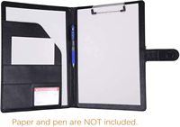 Porte-documents en similicuir format A4 avec couvercle pour bloc-notes, idéal pour le travail, l'école, le bureau, les conférences