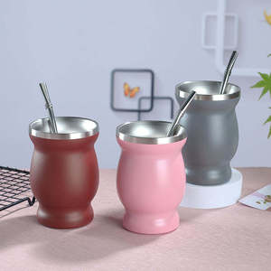 Hot bán tùy chỉnh kim loại thép không gỉ đôi tường cách điện Tea Cup Set Yerba Mate Tea Cup cốc cà phê - Product Image 2