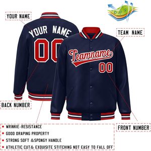 Custom Varsity Baseball Jacket Unisex Adult Personalized Stitched Name Number Sporty Autumn Wear - Product Image 2