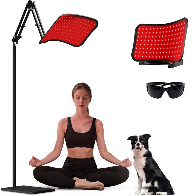Red Light Therapy Face Body 660nm/850nm Dual Wavelength LED Touchscreen Remote Control Adjustable Stand/Desktop Mount Infrared