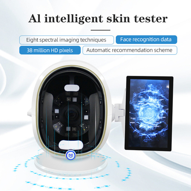 Aura 3d-skin-analyzer-machine Skin Diagnosis Hair Analyzer with Double Handle 11 Inch Lcd Screen Scalp & Hair Follicle Detector