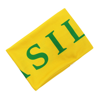 Maßgefertigter Umweltfreundlicher Polyester-Strickschal für Fußballverein-Fans Brasilien zum Anfeuern und als Willkommensgeschenk