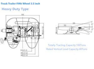 ヘビーデューティーセミトラックトレーラー2インチキャスティングキンピン5輪または3.5インチキャスティングキンピン - Product Image 6