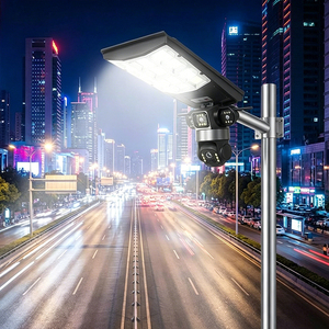 Lampe solaire de rue V380 : Caméra dôme 4G Wi-Fi à trois écrans avec télécommande mobile et caméra haute définition étanche - Product Image 1