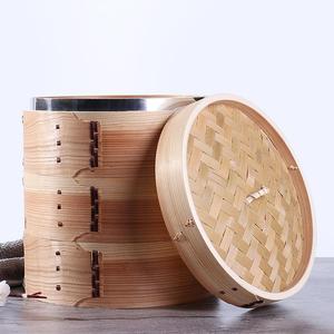 Mini <span class=keywords><strong>vaporera</strong></span> de bambú para <span class=keywords><strong>arroz</strong></span> de bambú de 2 niveles, <span class=keywords><strong>vaporera</strong></span> de bambú hecha a mano de 10 pulgadas - Product Image 1