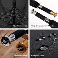 Cadeaux promotionnels, parapluie de luxe haut de gamme personnalisé avec impression UV, manche long, automatique, pour voiture et golf, VIP