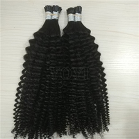 Vente en gros de cheveux humains 100% naturels 4c Micro Twist Afro Kinky Bulk pour extensions de cheveux en forme de I