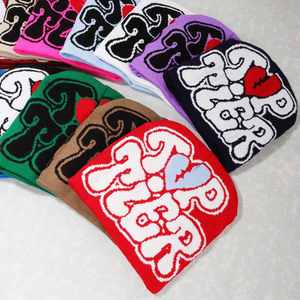 Nouveau bonnet en tricot jacquard, mode hiver, chaud, lettres, en stock, bonnet personnalisé avec logo personnalisé - Product Image 2