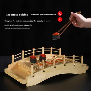Puente de Madera para <span class=keywords><strong>Sushi</strong></span> Newell, Adornos de Vajilla Japonesa y Coreana, Cocina Japonesa, Sashimi, <span class=keywords><strong>Sushi</strong></span>, Forma Irregular, Color Sólido - Product Image 1