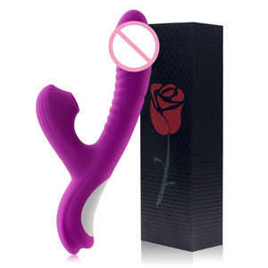 Consolador de conejo vibrador para mujeres juguetes sexuales vibrador de succión 2 en 1 doble cinturón Flexible ventas generales silicona magnética doble cabeza - Product Image 6