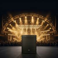 Promo Panas Subwoofer Aktif Custom Pro PA 18 Inch 1100W RMS Bi AMP DSP Kabinet Kayu untuk Panggung Luar Ruangan, Kompetisi Olahraga, dan Acara