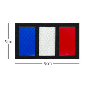 แถบสะท้อนแสงอินฟราเรดลายธงชาติฝรั่งเศส หลายสี สะท้อนแสงได้ ติดเย็บบนผ้าไนลอน 3 มิติ แถบแขนยุทธวิธี กันน้ำ ติดตั้งด้วยแถบตีนตุ๊กแกสำหรับเสื้อผ้า - Product Image 6