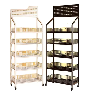 Expositor/estantería de almacenamiento multinivel, giratorio y móvil para aperitivos en centros comerciales – Conveniente. - Product Image 5