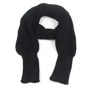 Autumn and Winter New V-shaped Crossover One Line Neck Off Shoulder Knitted Sexy Pullover Sweater Scarf