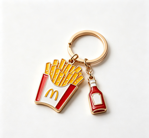 Porte-clés en alliage de zinc avec logo personnalisé, porte-clés en métal émaillé, pendentif pour bouteille alimentaire, cadeau promotionnel - Product Image 3