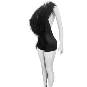 Verano Halter cuello en V Bodycon mamelucos cortos mujeres piel <span class=keywords><strong>mono</strong></span> sin espalda <span class=keywords><strong>blanco</strong></span> Sexy calle <span class=keywords><strong>fiesta</strong></span> una pieza cuerpo monos señoras - Product Image 3