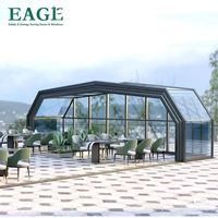 EAGLE SR-01 - Structure en aluminium - Toit de piscine incliné moderne - Verre trempé - Véranda légère - Couleur personnalisée - Revêtement en poudre - Extérieur