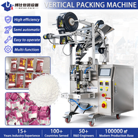 Machines d'emballage multifonctions, mini machine d'emballage VFFS, machine de remplissage et de scellage verticale, petit sachet à scellage 3 côtés pour poudre