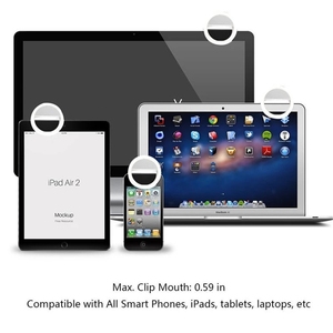 <span class=keywords><strong>Anneau</strong></span> lumineux LED rechargeable portable, lumière pour appareil photo de beauté, lumière pour selfie, clip, auto-minuterie, accessoire pour tous les téléphones mobiles - Product Image 6
