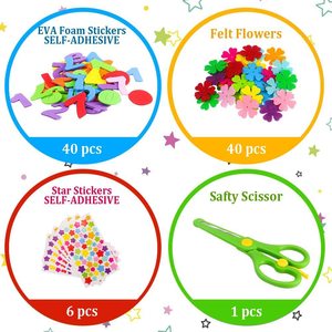 Kit <span class=keywords><strong>de</strong></span> fournitures artistiques pour enfants personnalisé pour les tout-petits Tout-en-un Ensemble <span class=keywords><strong>de</strong></span> matériel d'artisanat DIY Activités créatives Cadeau - Product Image 4