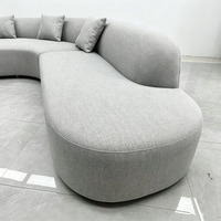 Ensemble de canapés modulaires de forme irrégulière, silhouette créative de forme libre, canapé moderne de luxe rembourré en éponge pour grand appartement